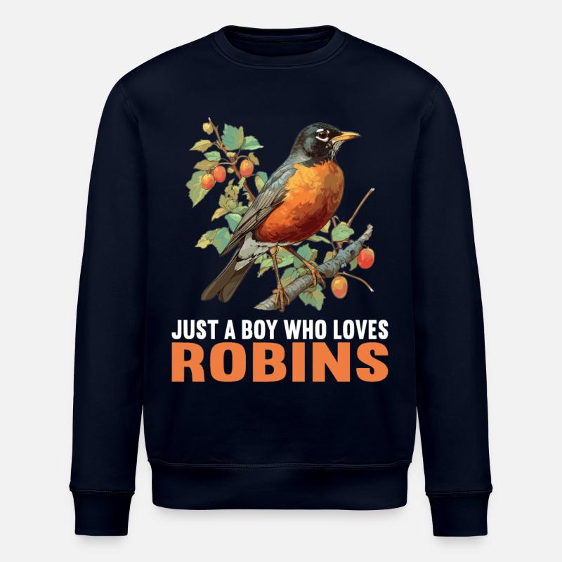 Robin Rotkehlchen - Stanley/Stella ROLLER Unisex Organic Sweatshirt - navy