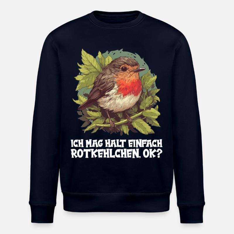 Robin Rotkehlchen - Stanley/Stella ROLLER Unisex Organic Sweatshirt - navy