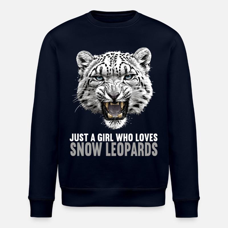 Snow Leopard Schneeleoparden Schneeleopard - Stanley/Stella ROLLER Unisex Organic Sweatshirt - navy