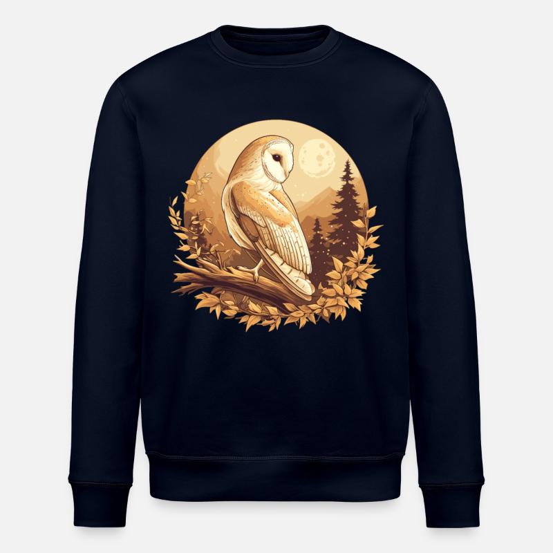 Barn Owl Schleiereulen Schleiereule - Stanley/Stella Unisex Bio-Sweatshirt ROLLER - Navy