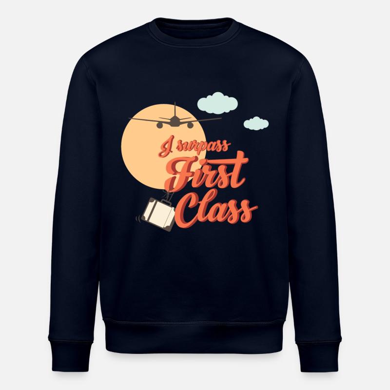 I surpass First Class - Stanley/Stella ROLLER Unisex Organic Sweatshirt - navy