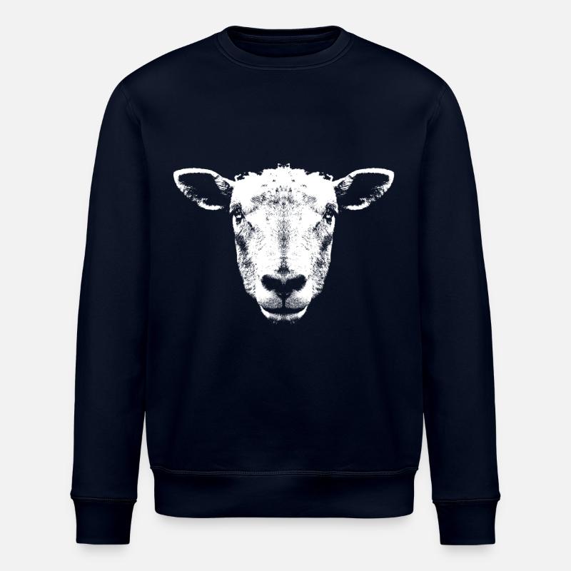 Sheep / Lamb / Head - Stanley/Stella ROLLER Unisex Organic Sweatshirt - navy