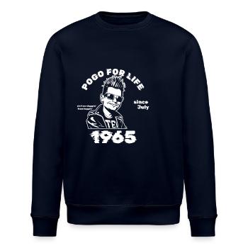 60. Birthday Pogo for life since 07/1965 - Stanley/Stella ROLLER Unisex Organic Sweatshirt - navy - Front - Nik (191cm)
