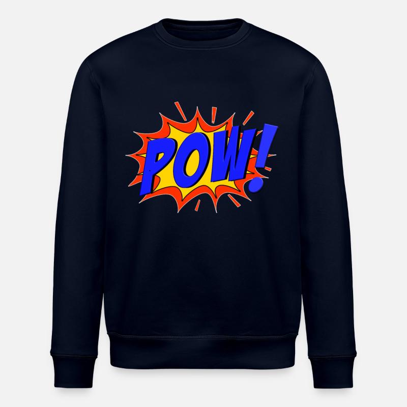 POW Comic Pow! - Stanley/Stella Unisex Bio-Sweatshirt ROLLER - Navy