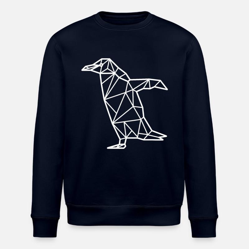 Penguin polygon - Stanley/Stella ROLLER Unisex Organic Sweatshirt - navy