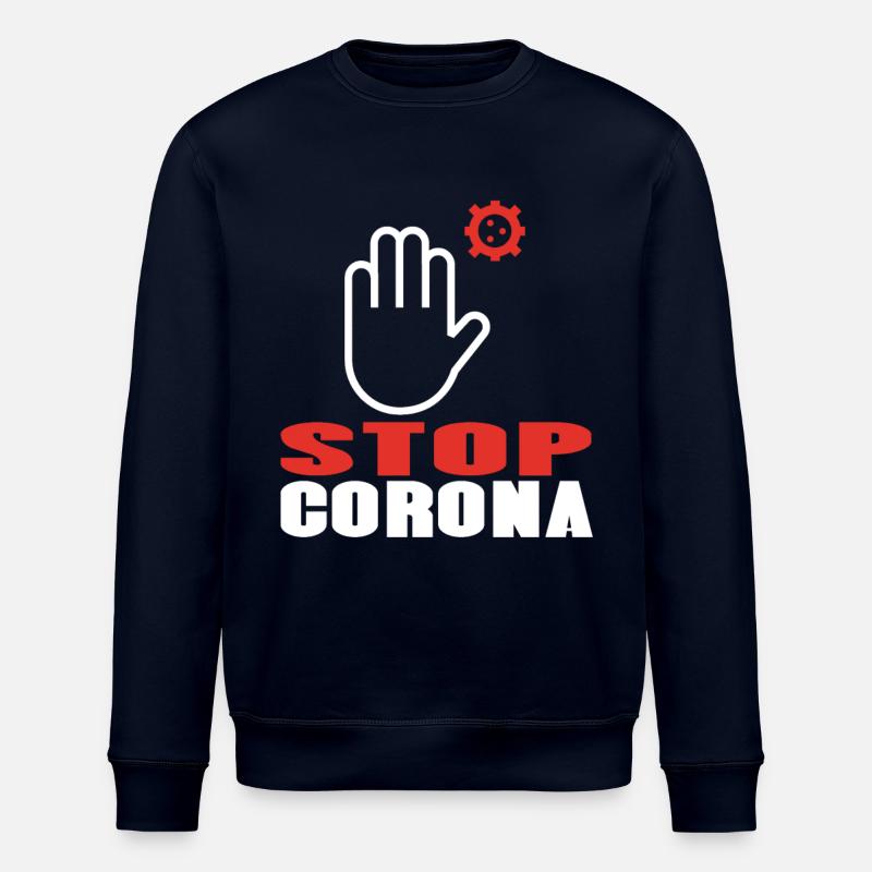Stop Corona - Stanley/Stella Unisex Bio-Sweatshirt ROLLER - Navy