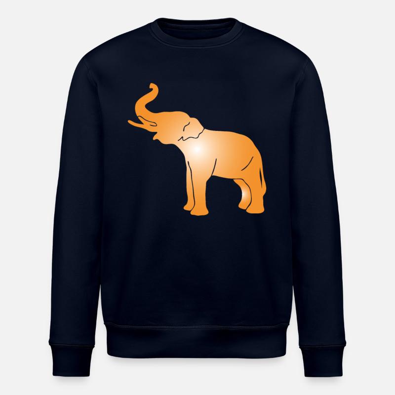elephant silhouette elephant - Stanley/Stella ROLLER Unisex Organic Sweatshirt - navy