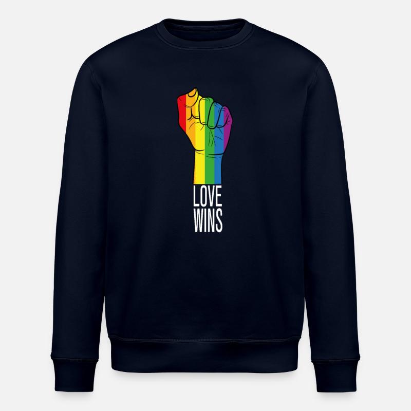 L'amour gagne - Sweat bio ROLLER Stanley/Stella Unisexe - marine
