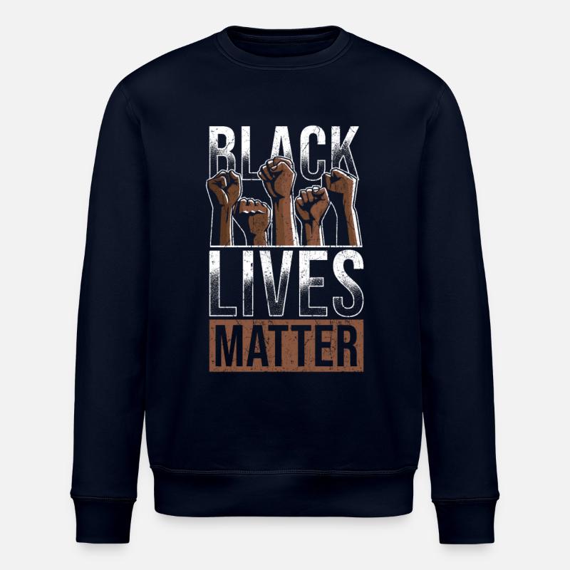 Les vies noires comptent - Sweat bio ROLLER Stanley/Stella Unisexe - marine