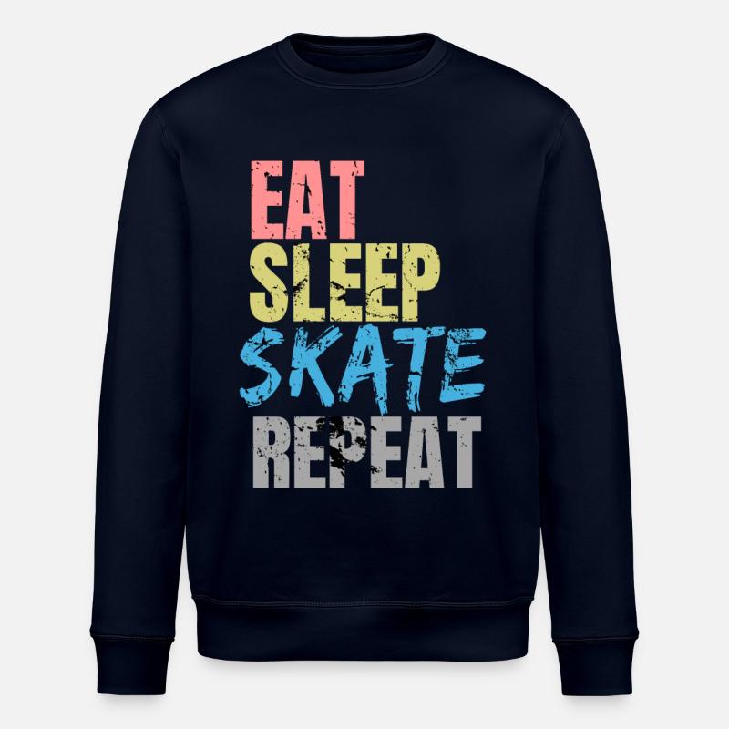 Eat Sleep Skate Repeat - Stanley/Stella Unisex Bio-Sweatshirt ROLLER - Navy