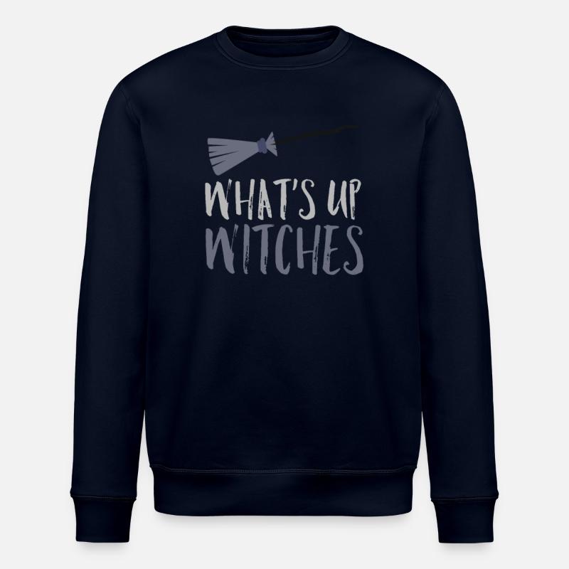 Witch broom witch gift - Stanley/Stella ROLLER Unisex Organic Sweatshirt - navy