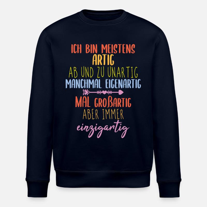 Einzigartig Spruch - Stanley/Stella Unisex Bio-Sweatshirt ROLLER - Navy