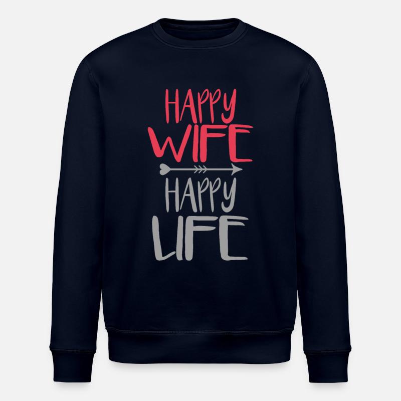 Femme heureuse, vie heureuse - Sweat bio ROLLER Stanley/Stella Unisexe - marine