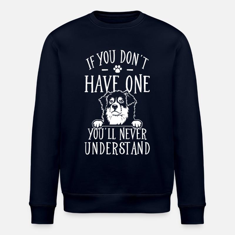 Australian Shepherd gift saying - Stanley/Stella ROLLER Unisex Organic Sweatshirt - navy