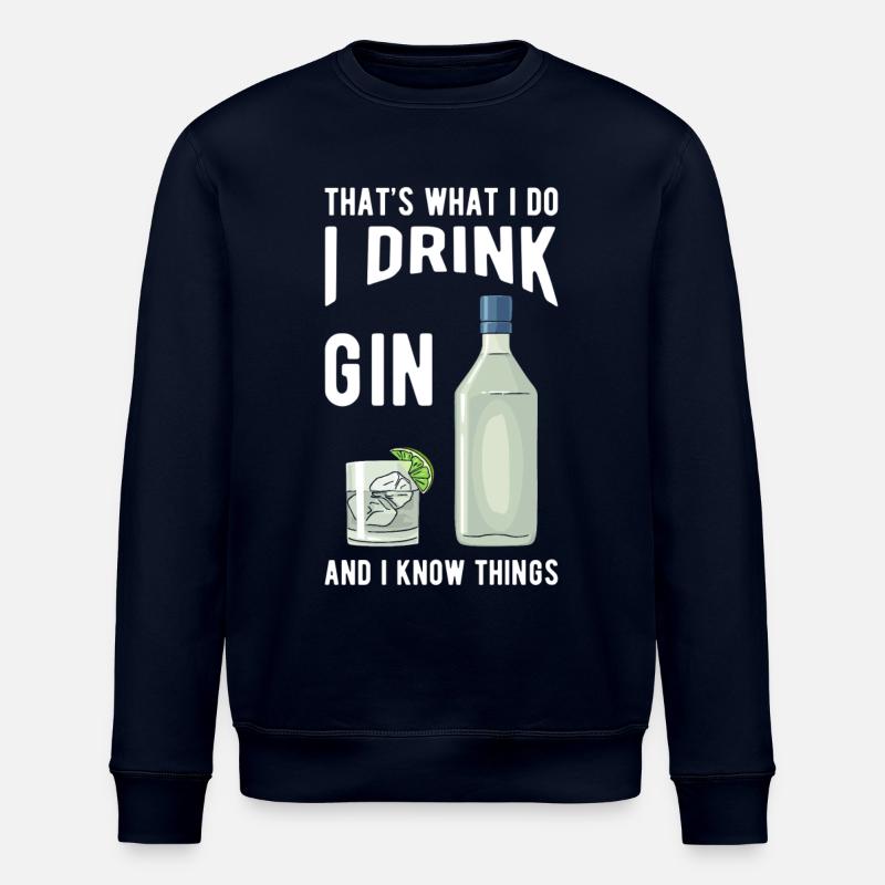Gin disant cadeaux de gin - Sweat bio ROLLER Stanley/Stella Unisexe - marine