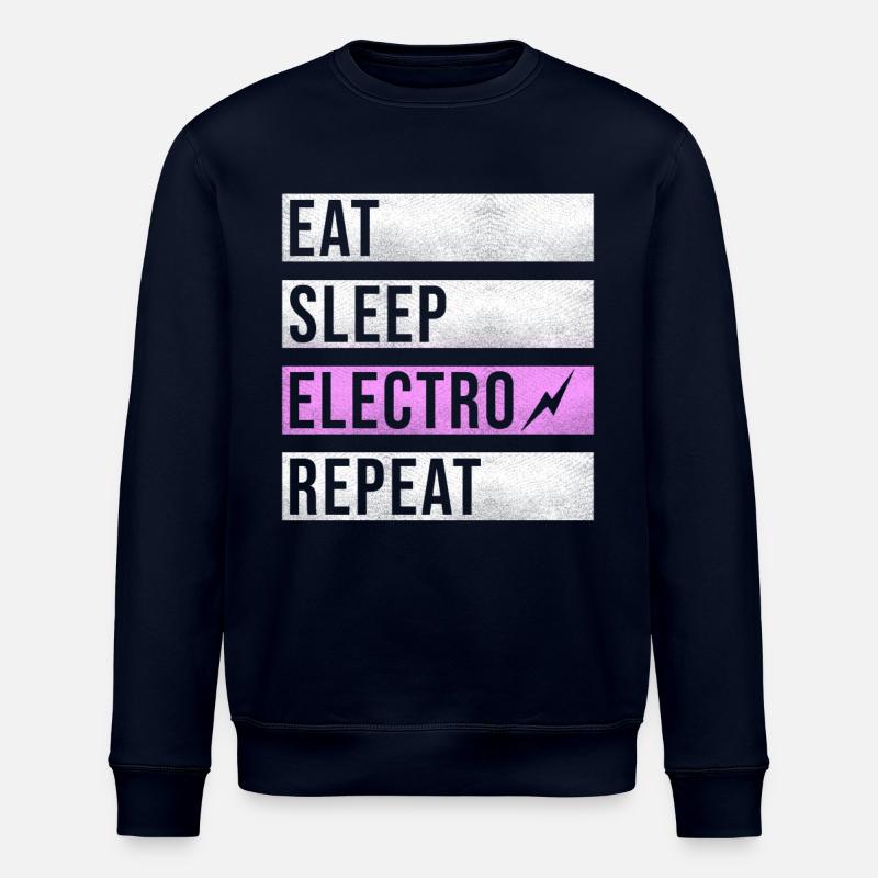 Techno Musique Electro Raver - Sweat bio ROLLER Stanley/Stella Unisexe - marine