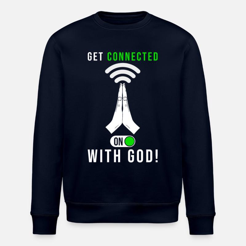 Christen Christlich Gott Spruch - Stanley/Stella Unisex Bio-Sweatshirt ROLLER - Navy