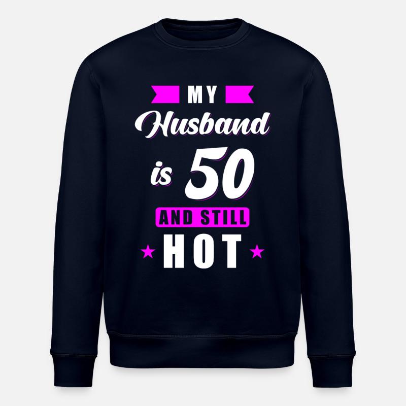 Husband 50 Birthday Gift - Stanley/Stella ROLLER Unisex Organic Sweatshirt - navy