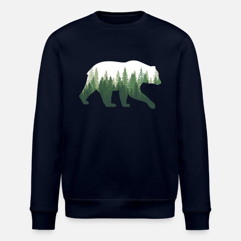Bär Natur Wald - Stanley/Stella Unisex Bio-Sweatshirt ROLLER - Navy