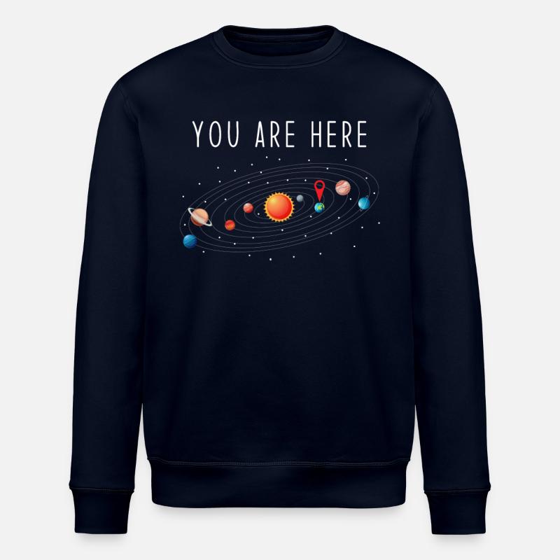 solar system - Stanley/Stella ROLLER Unisex Organic Sweatshirt - navy