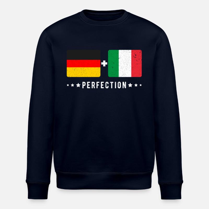 Italy Germany Flag - Stanley/Stella ROLLER Unisex Organic Sweatshirt - navy