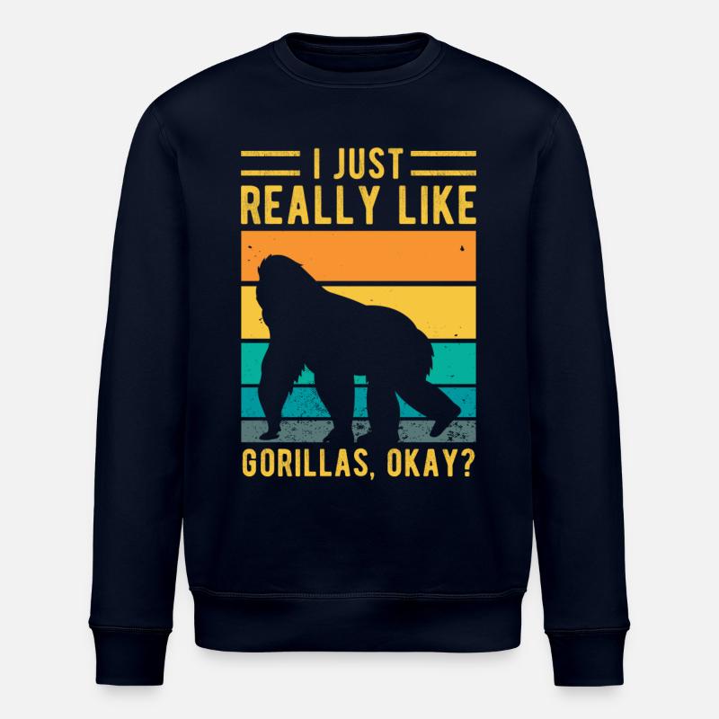 Gorilla - Sweat bio ROLLER Stanley/Stella Unisexe - marine