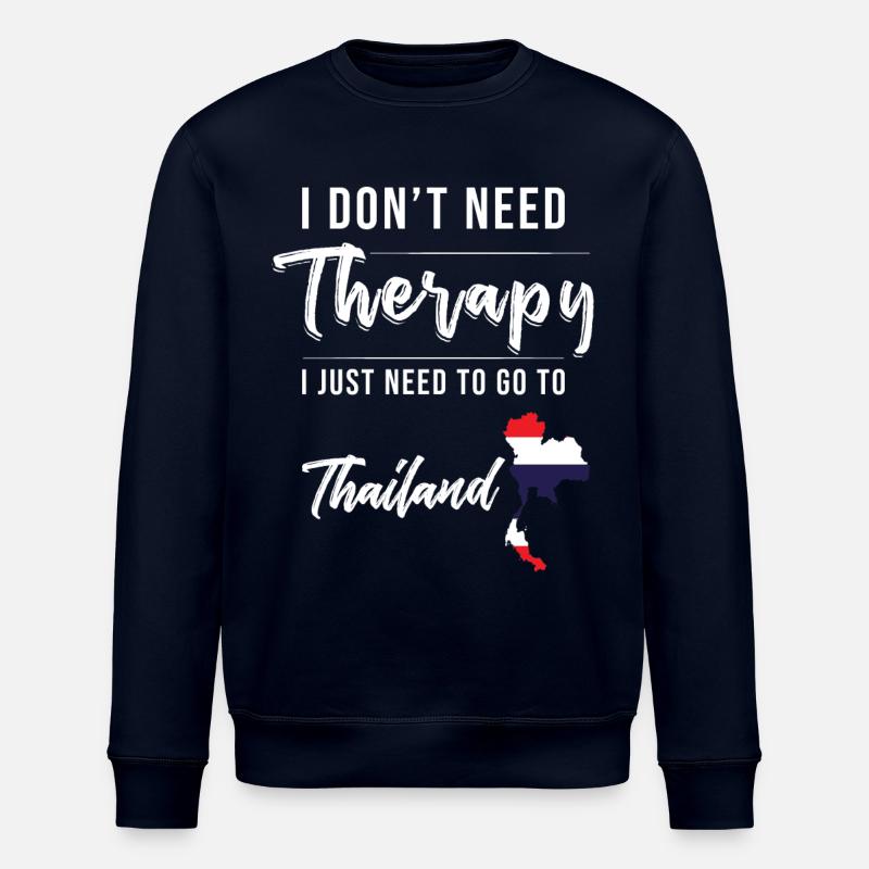 Thaimaan loma sanoen Thaimaa - Stanley/Stella ROLLER unisex luomu-collegepaita - laivastonsininen