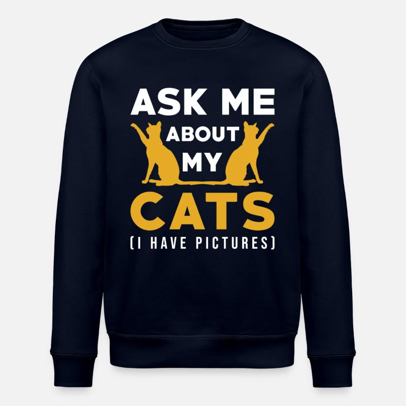 Katzen Geschenk Katzen Spruch - Stanley/Stella Unisex Bio-Sweatshirt ROLLER - Navy