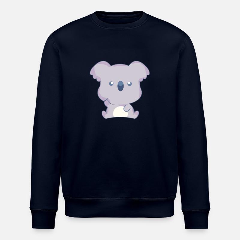 Koala middle finger - Stanley/Stella ROLLER Unisex Organic Sweatshirt - navy