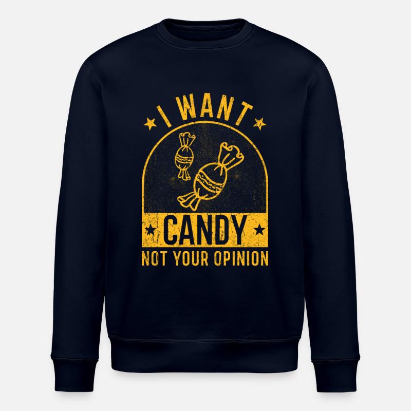 I want Candy - Sweat bio ROLLER Stanley/Stella Unisexe - marine
