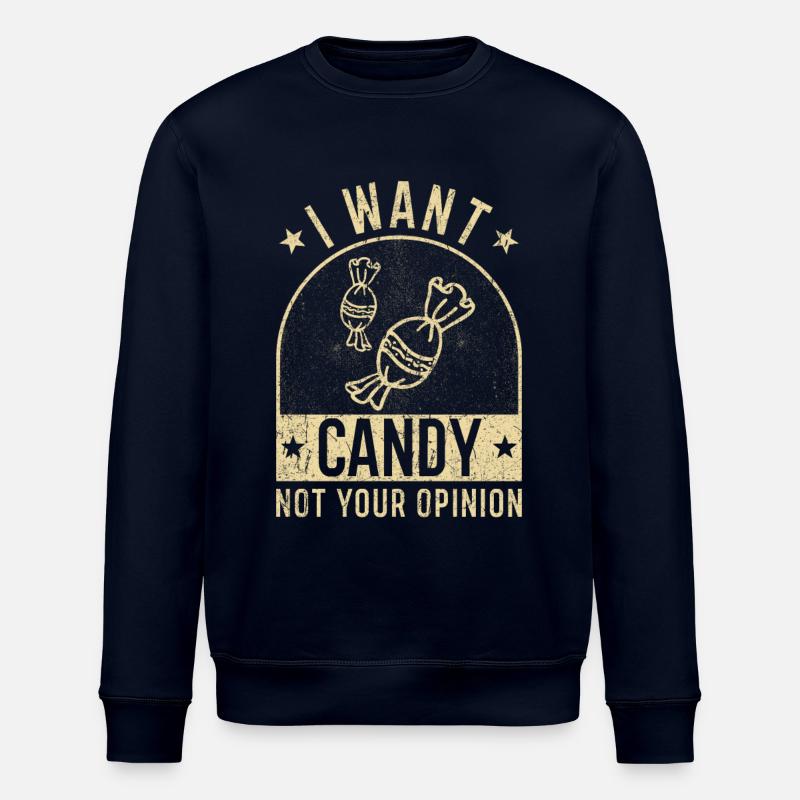 I want Candy - Sweat bio ROLLER Stanley/Stella Unisexe - marine
