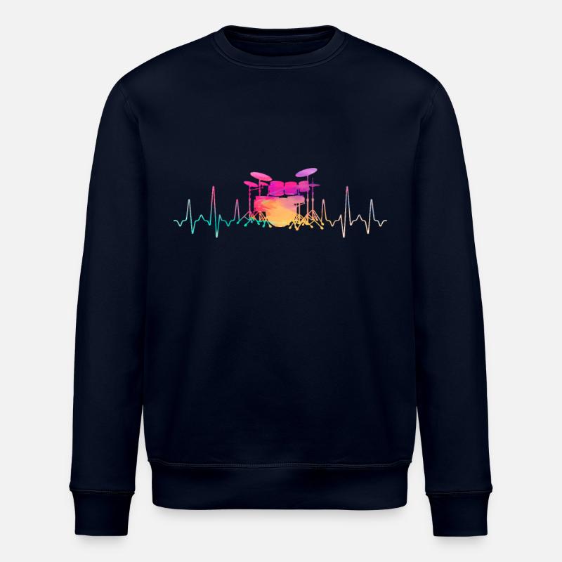Drummer Heartbeat - Stanley/Stella Unisex Bio-Sweatshirt ROLLER - Navy