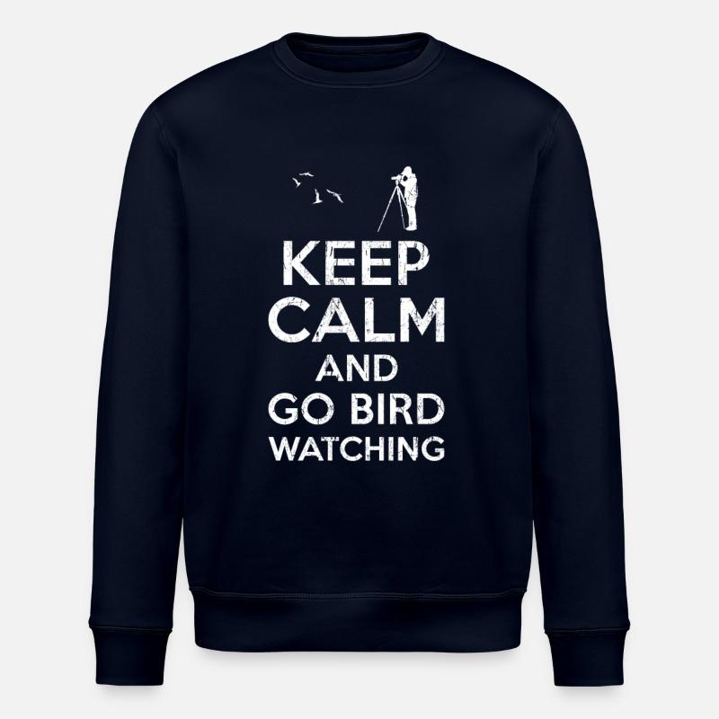 Keep calm Bird Watching - Stanley/Stella Unisex Bio-Sweatshirt ROLLER - Navy