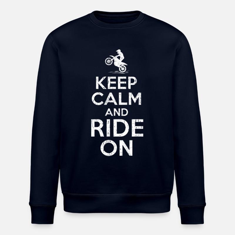 Keep calm Motocross - Sweat bio ROLLER Stanley/Stella Unisexe - marine