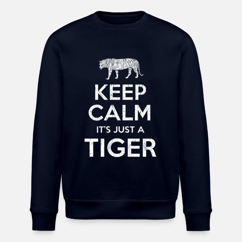 Keep Calm Tiger - Sweat bio ROLLER Stanley/Stella Unisexe - marine