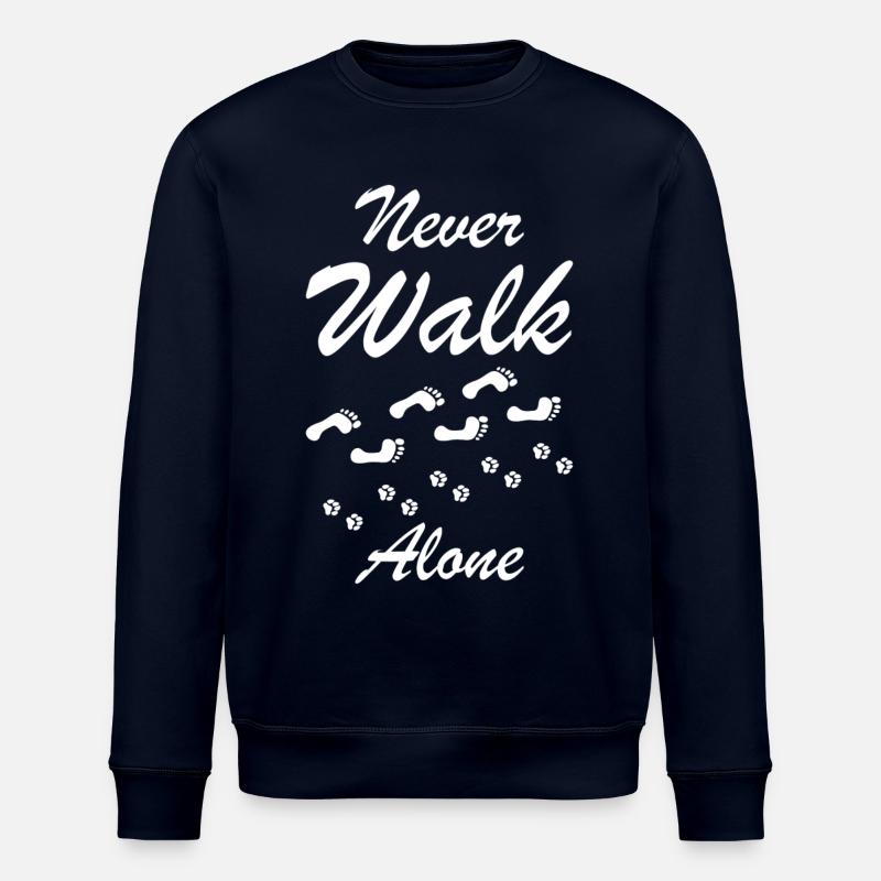 Never walk alone chien cadeau - Sweat bio ROLLER Stanley/Stella Unisexe - marine