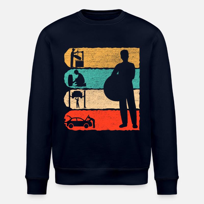 Mécanicien automobile Retro Gift - Sweat bio ROLLER Stanley/Stella Unisexe - marine