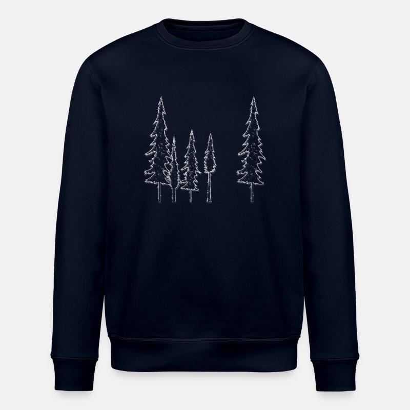 Bäume Wald - Stanley/Stella Unisex Bio-Sweatshirt ROLLER - Navy