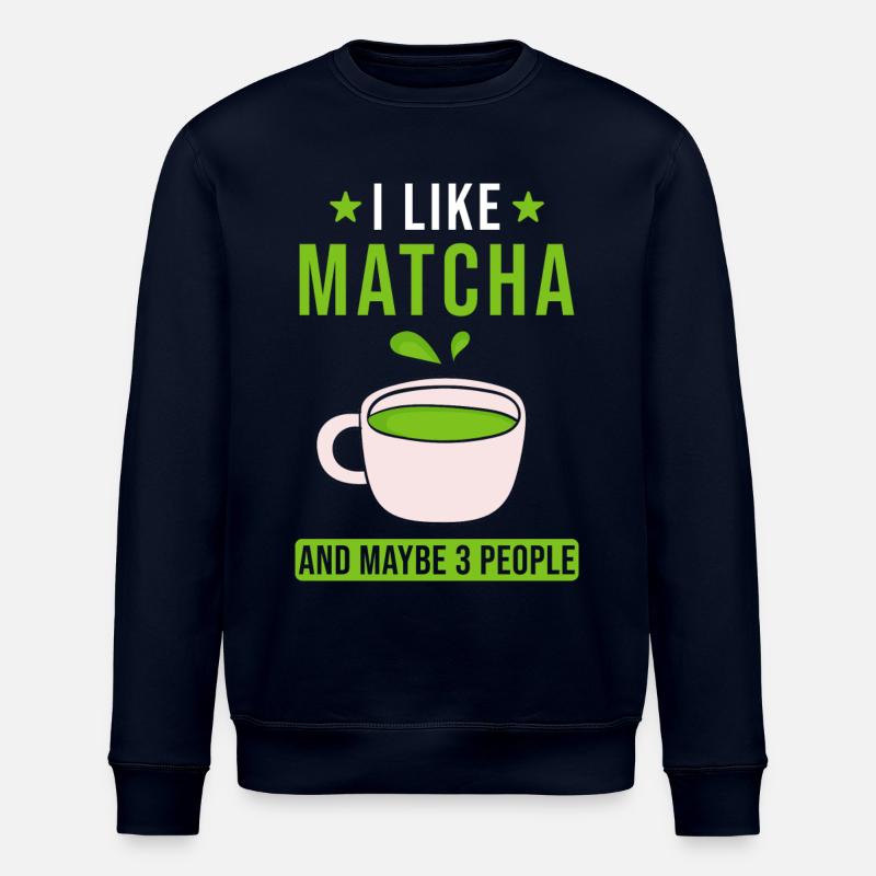 Matcha Tee Spruch - Stanley/Stella Unisex Bio-Sweatshirt ROLLER - Navy