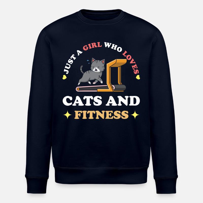 Fitness et chats Saying - Sweat bio ROLLER Stanley/Stella Unisexe - marine