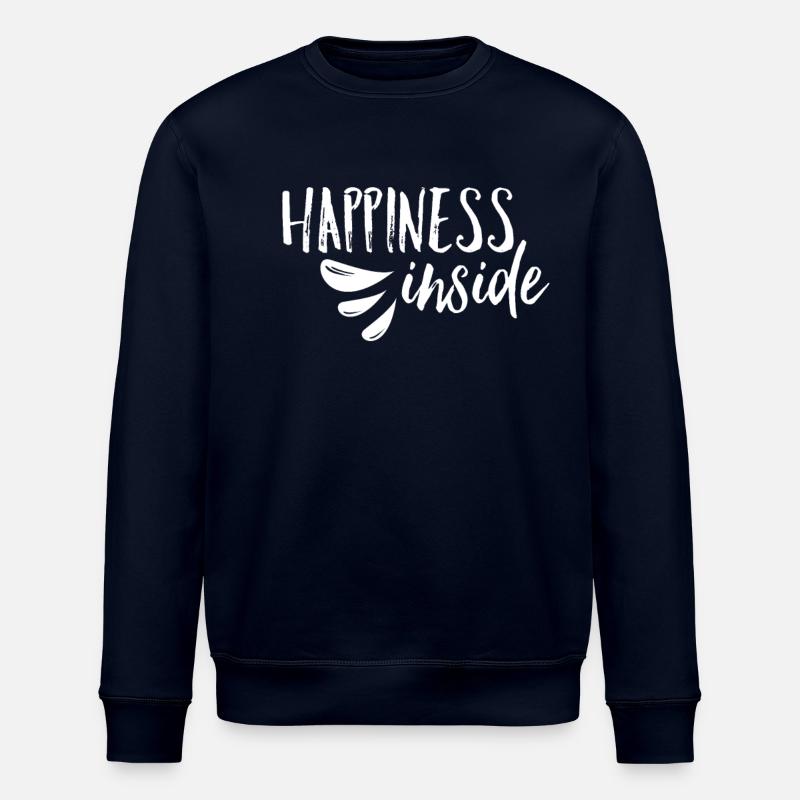 Happiness inside - Stanley/Stella ROLLER Unisex Organic Sweatshirt - navy