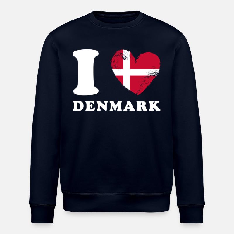 Dänemark J’aime le Danemark - Sweat bio ROLLER Stanley/Stella Unisexe - marine