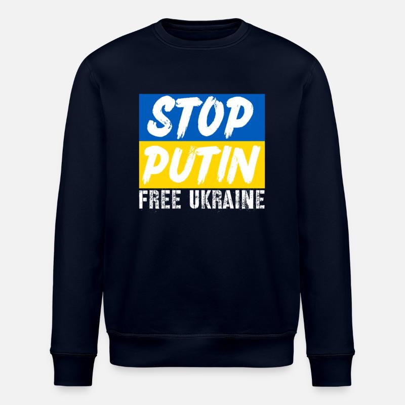 Arrêtez Poutine - Sweat bio ROLLER Stanley/Stella Unisexe - marine