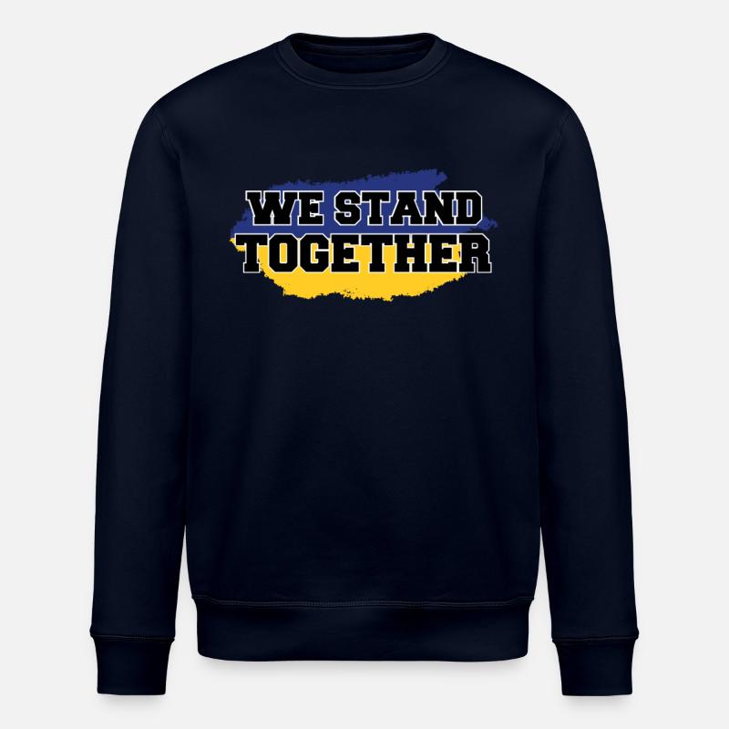 Ukraine Nous sommes solidaires - Sweat bio ROLLER Stanley/Stella Unisexe - marine