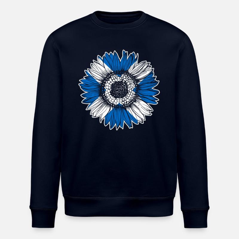 Drapeau écossais Tournesol - Sweat bio ROLLER Stanley/Stella Unisexe - marine