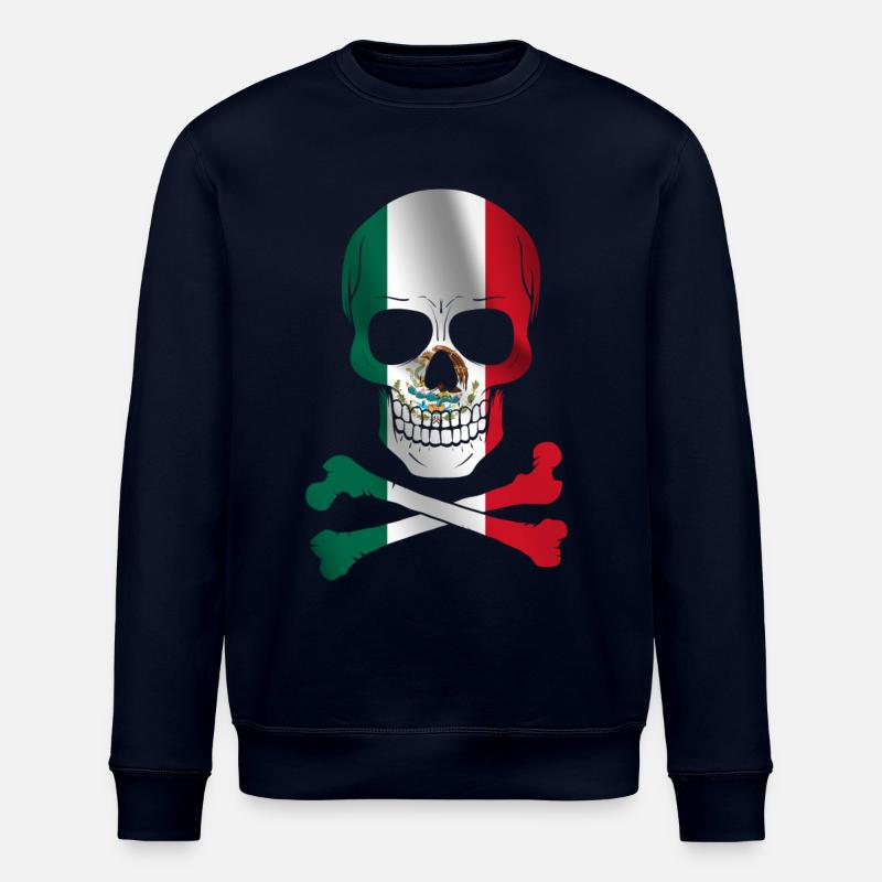 Mexico Flag - Stanley/Stella ROLLER Unisex Organic Sweatshirt - navy