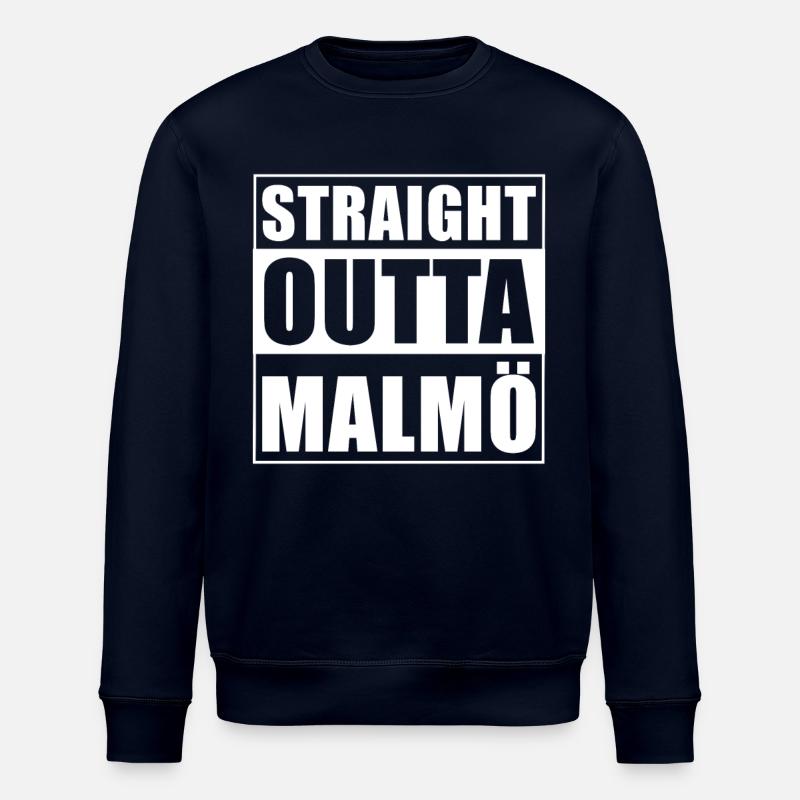 Straight outta Malmö - Sweat bio ROLLER Stanley/Stella Unisexe - marine