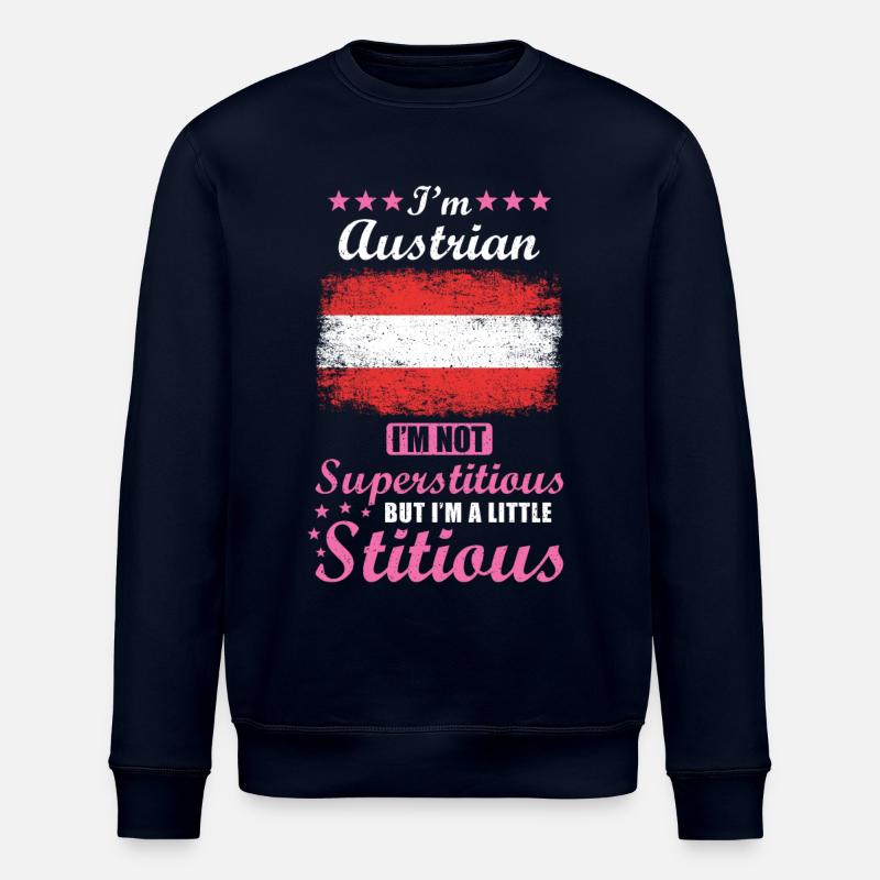 Autrichienne Mme Superstitious Stitious - Sweat bio ROLLER Stanley/Stella Unisexe - marine