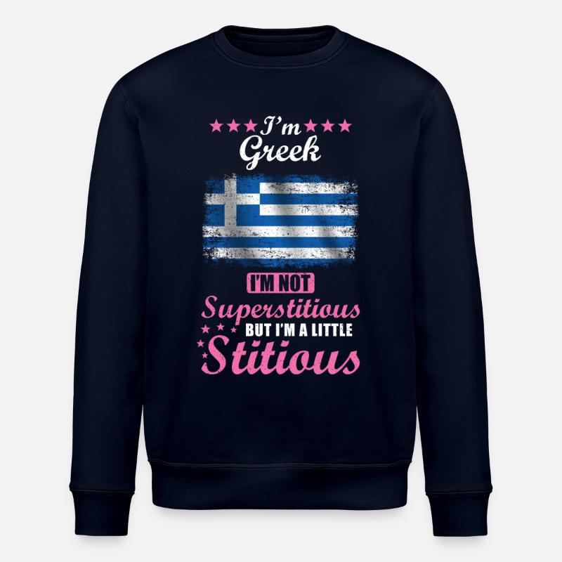 Femme grecque Superstitieuse Stitious - Sweat bio ROLLER Stanley/Stella Unisexe - marine