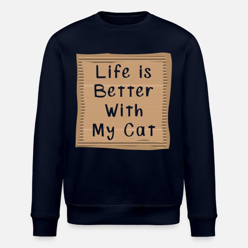 Chat - Sweat bio ROLLER Stanley/Stella Unisexe - marine